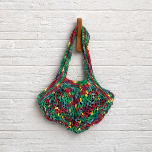 Crocheted Market Bag - Psychedelic