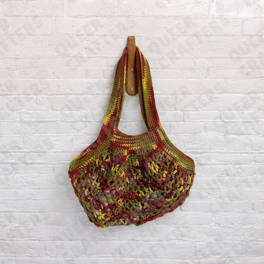 Crocheted Market Bag - Fall Leaves