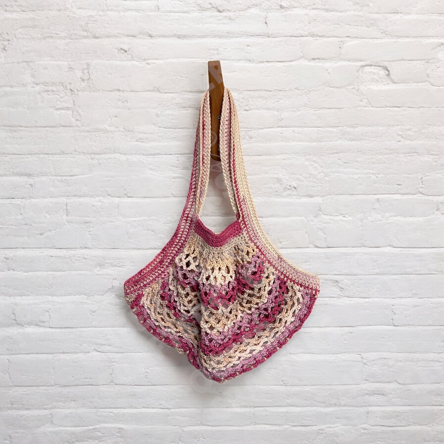 Crocheted Market Bag - Quiet Dahlia