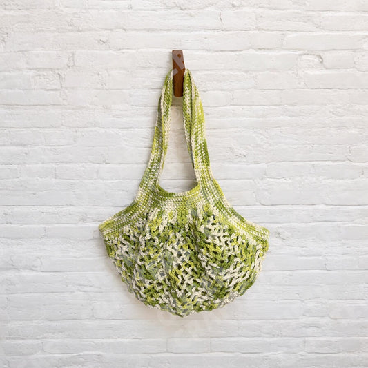 Crocheted Market Bag - Limeade