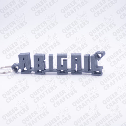 Flexi Name Keychain - Abigail