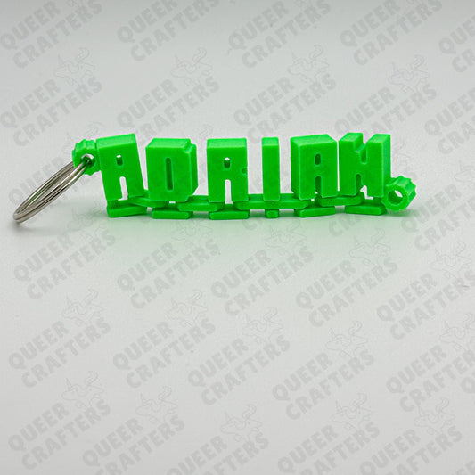 Flexi Name Keychain - Adrian