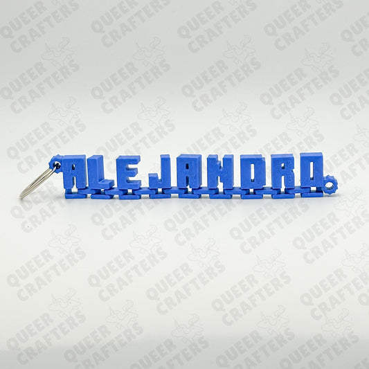 Flexi Name Keychain - Alejandro